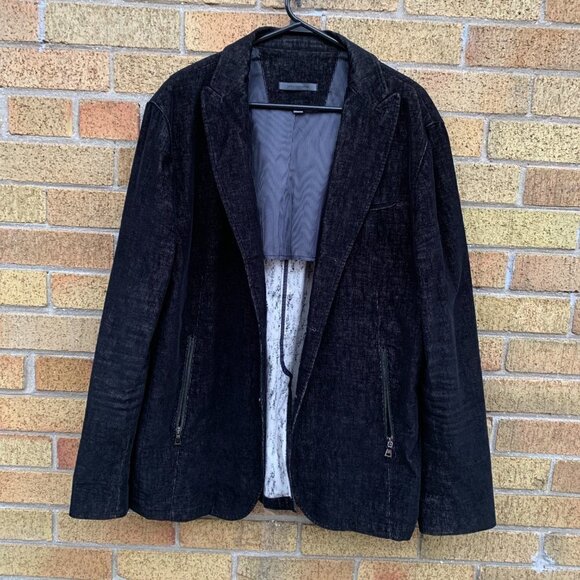 1198$ MSRP John Varvatos Tonal Plaid Zip Detail Jacket Size 54 - Picture 5 of 15